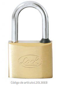 Candado de latón largo llave estándar 30mm lock